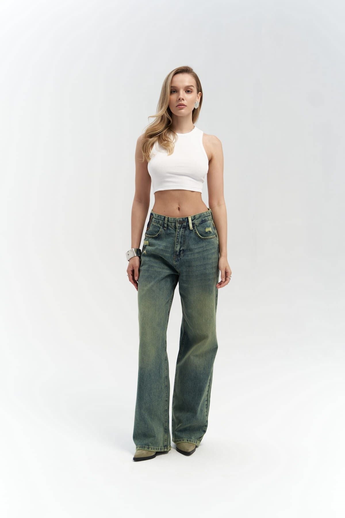 Jeans blair wash groen