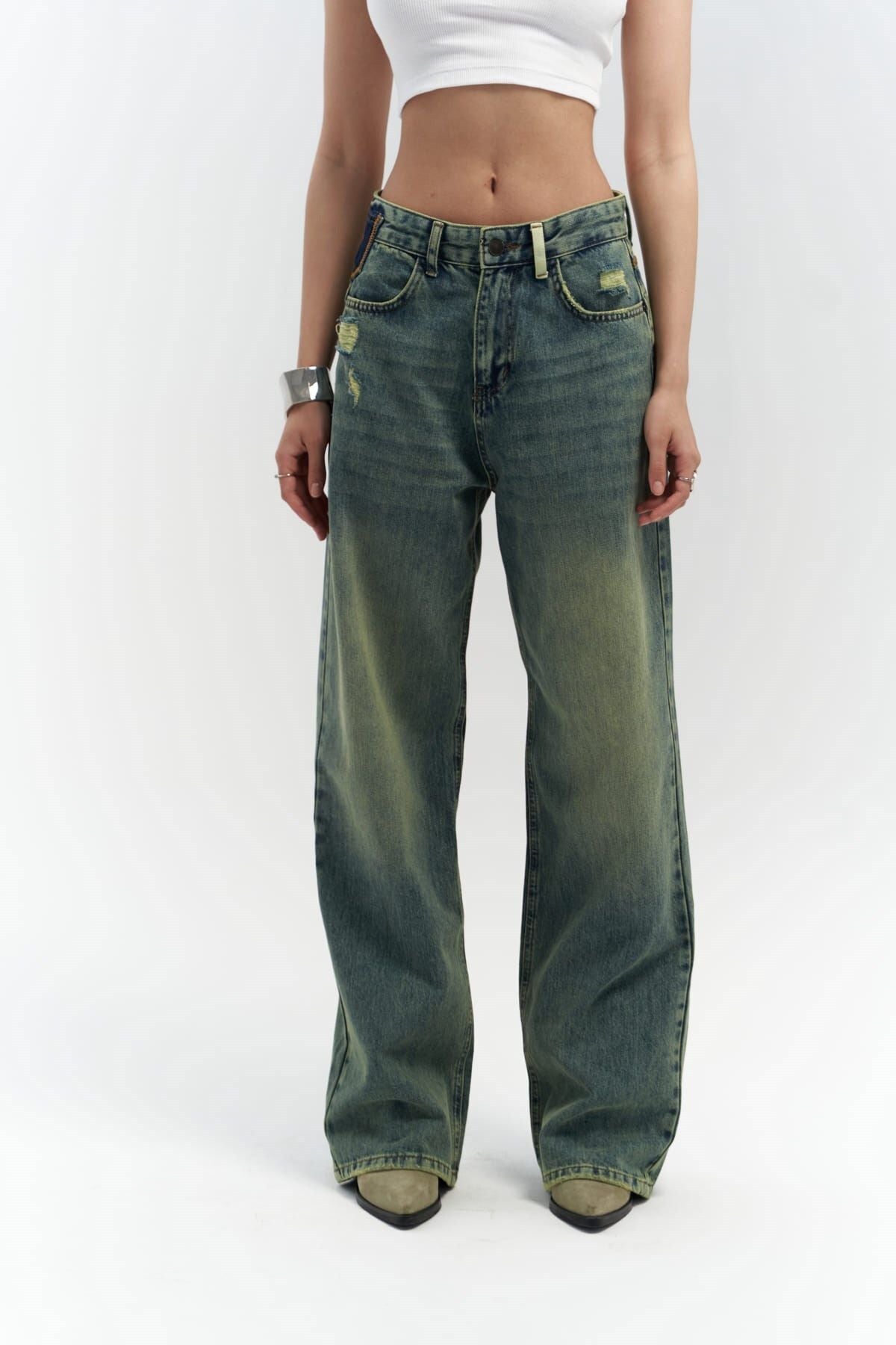Jeans blair wash groen