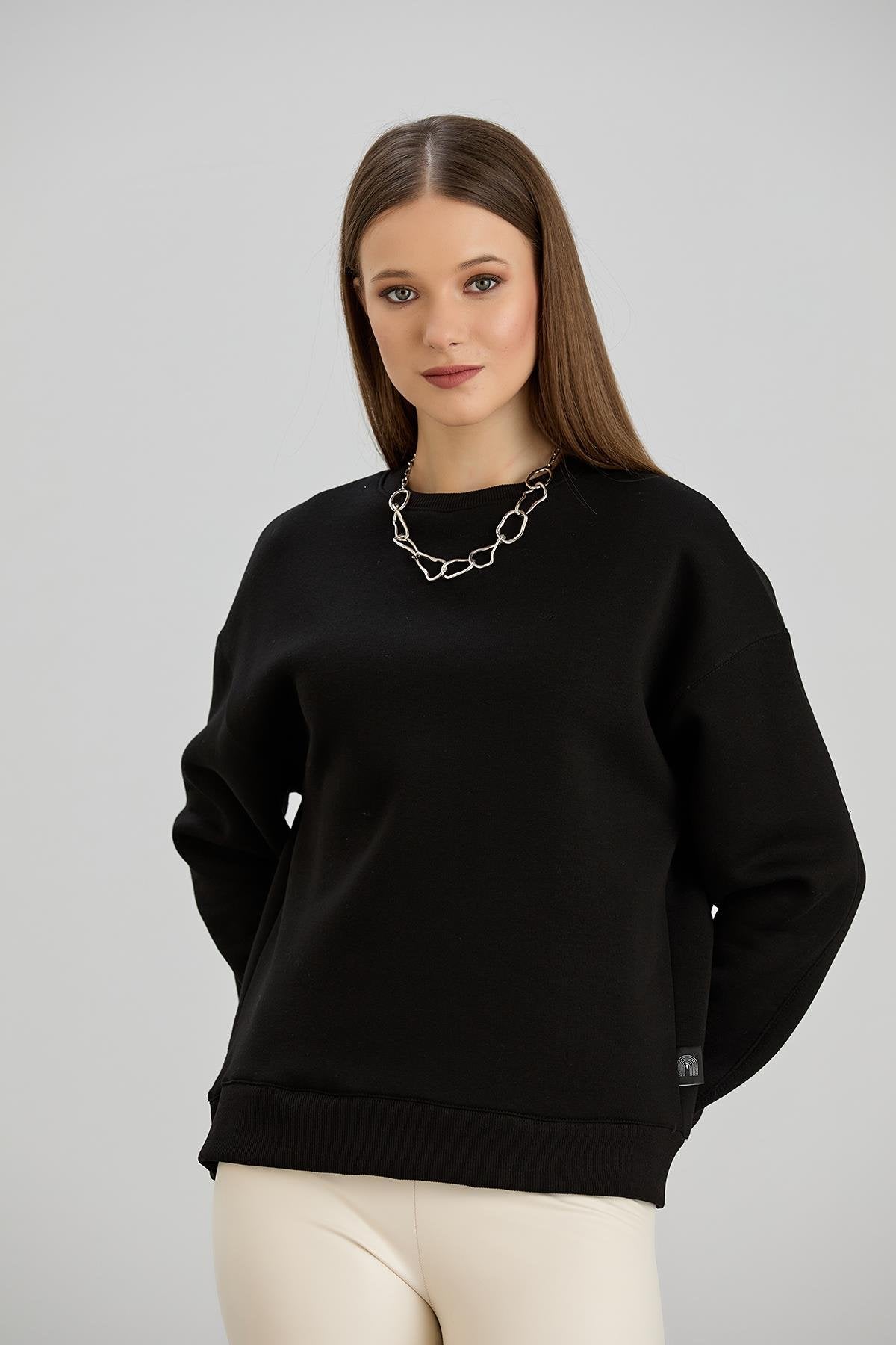 Basic sweater zwart