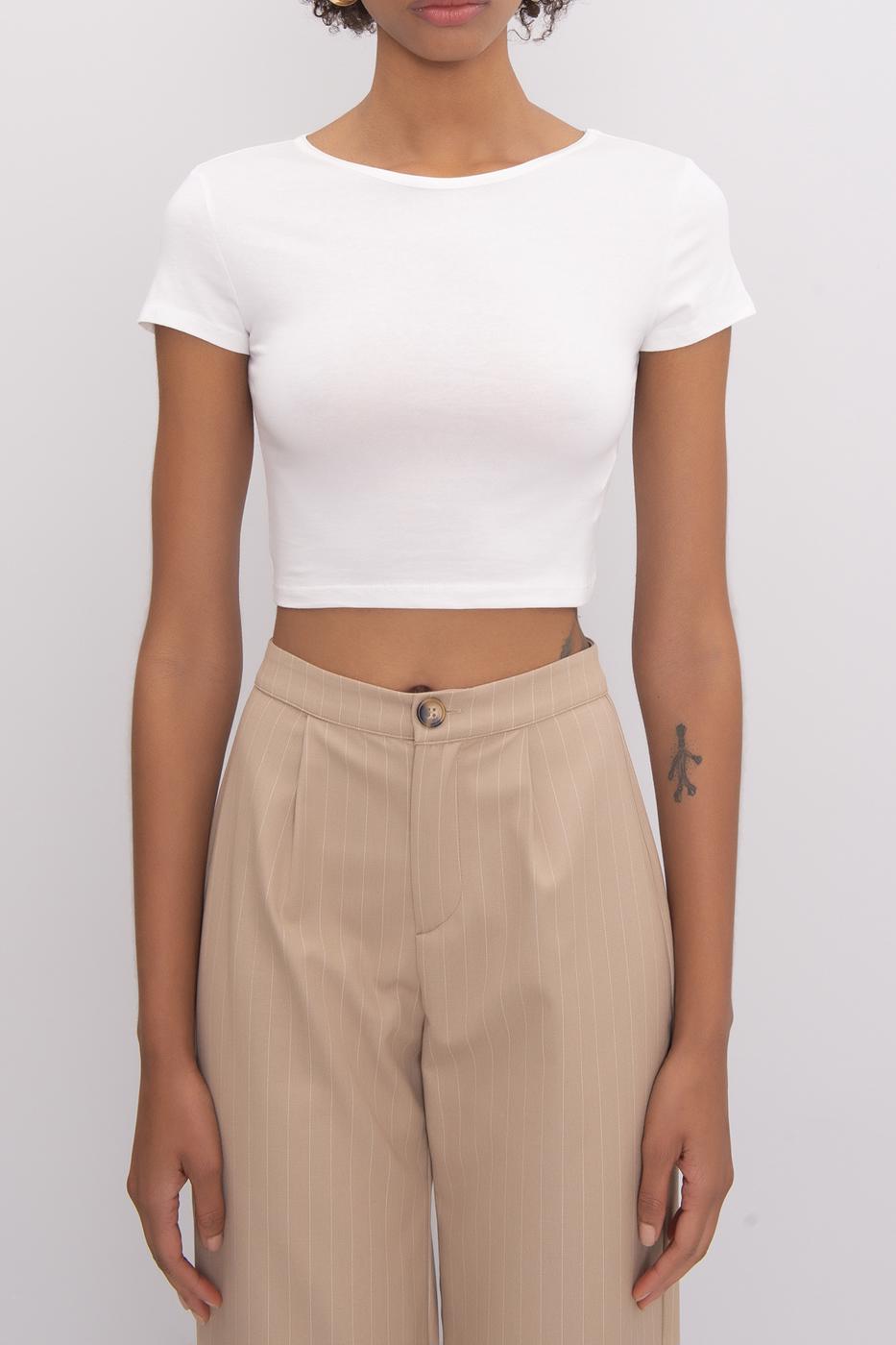 Shirt cropt wit