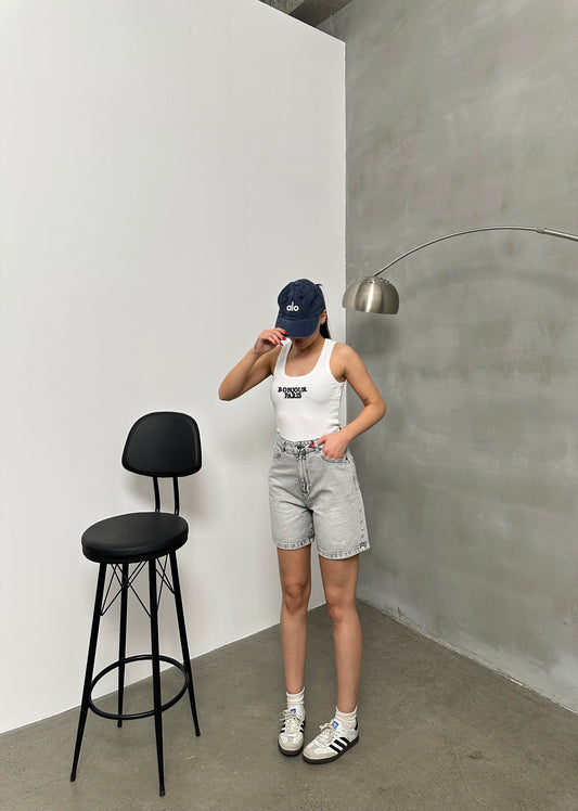 Korte broek denim grijs