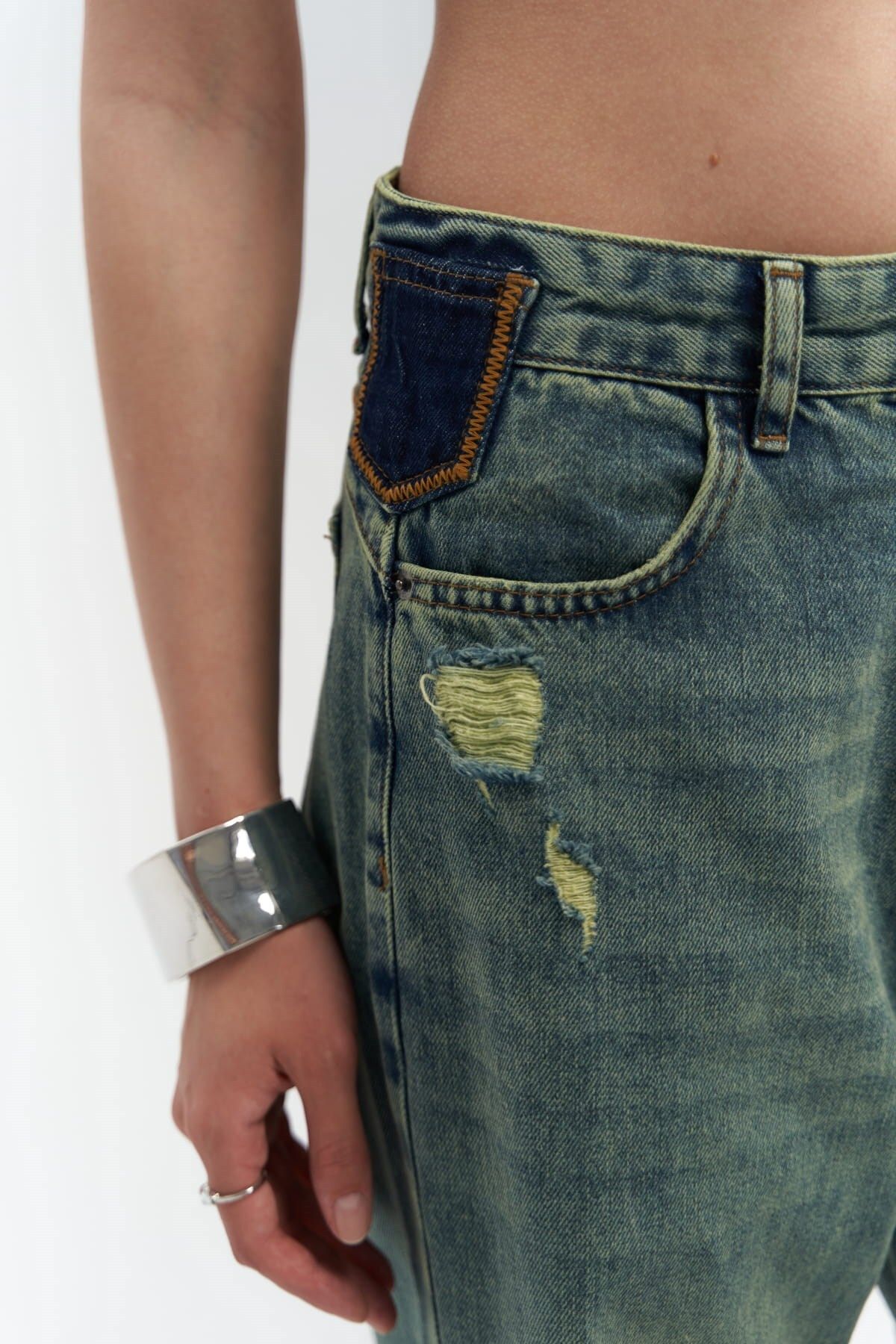 Jeans blair wash groen