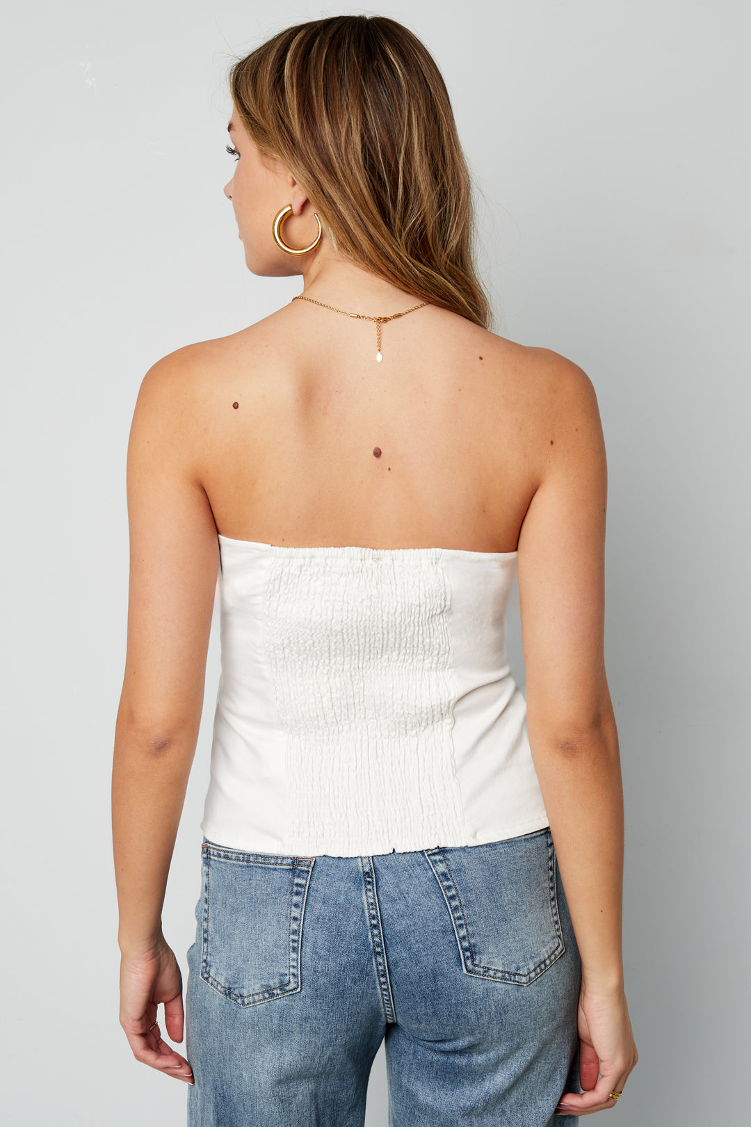 Witte corset top