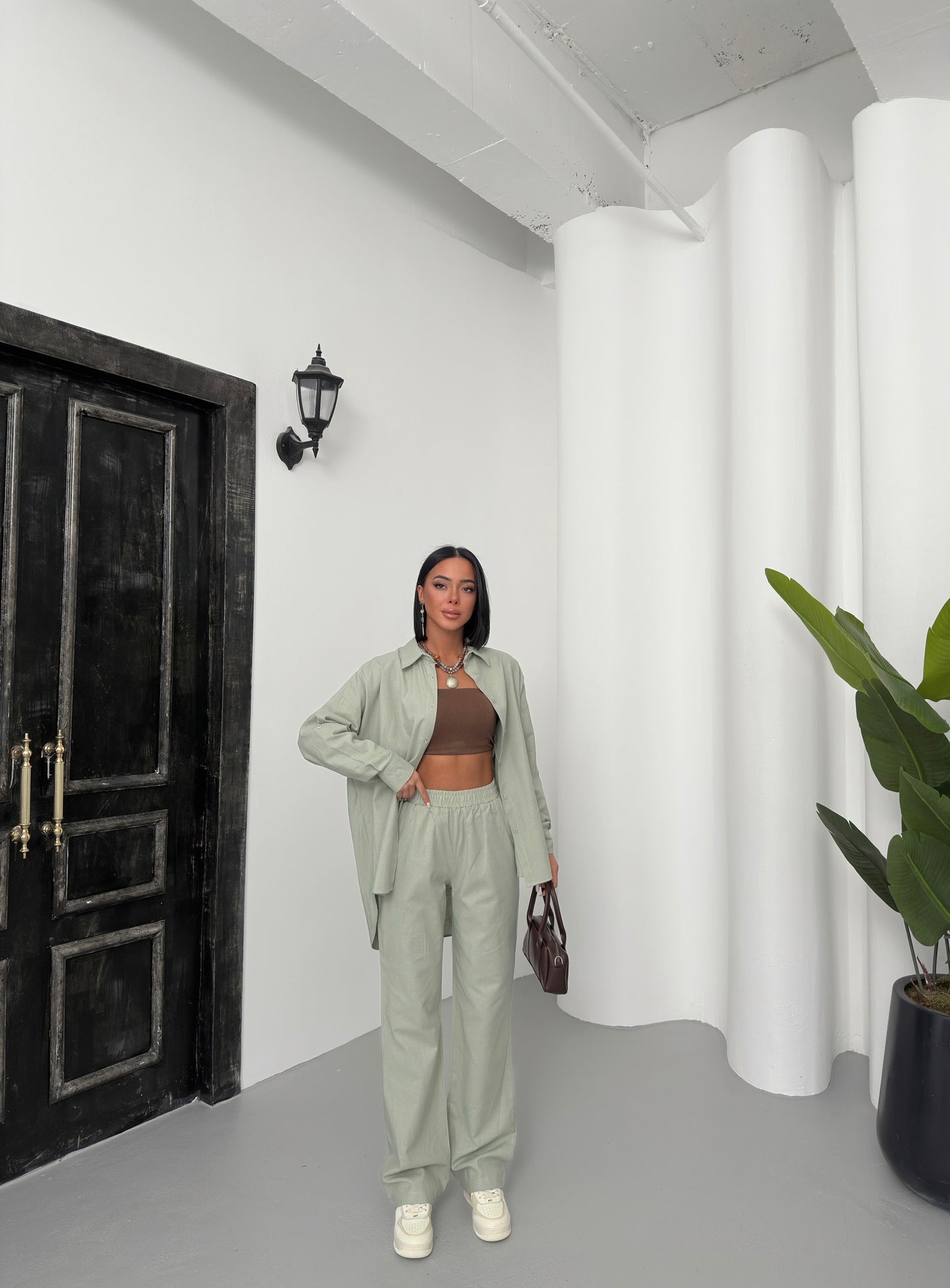 Two piece set licht groen