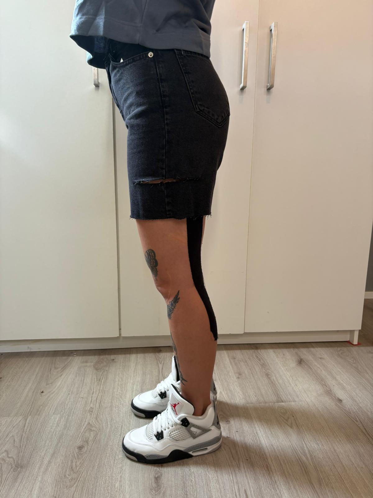 Zwarte korte broek denim