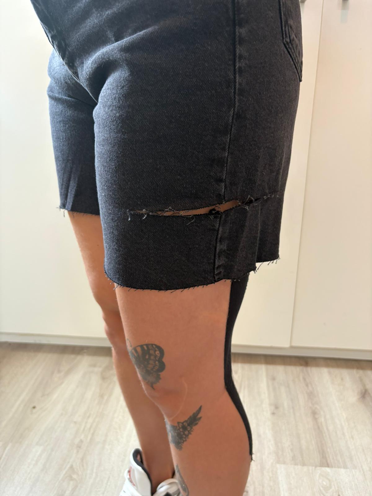 Zwarte korte broek denim