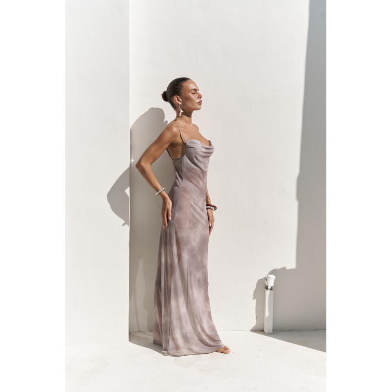 Lange beach jurk doorschijnend