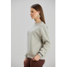 Basic sweater licht grijs