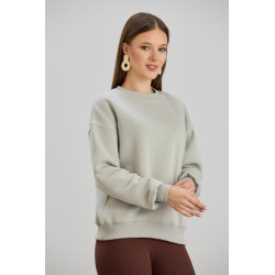 Basic sweater licht grijs