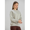 Basic sweater licht grijs