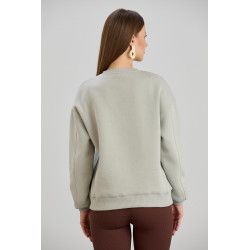 Basic sweater licht grijs