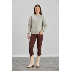 Basic sweater licht grijs