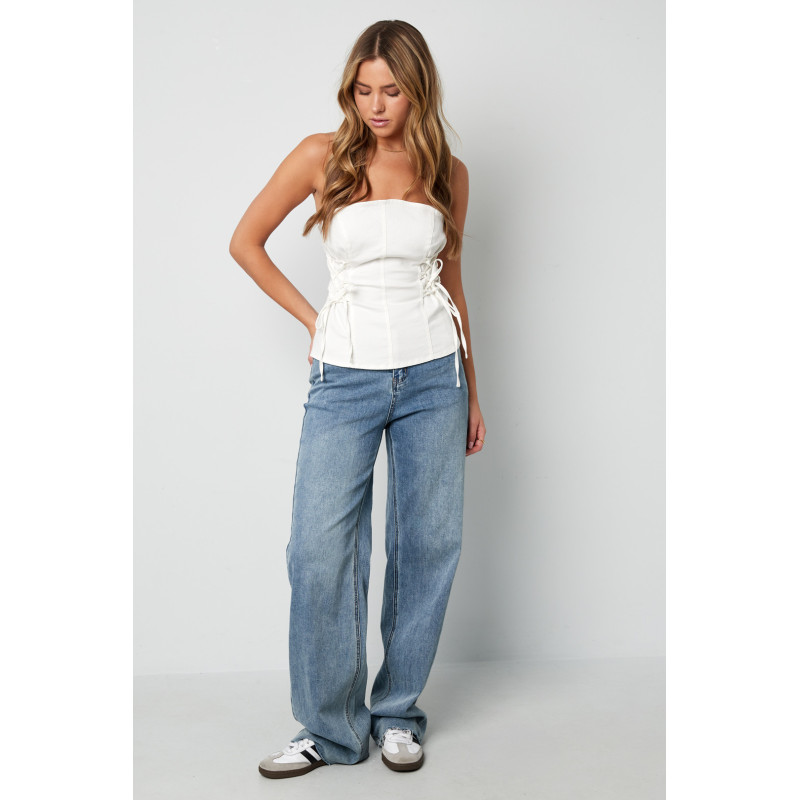 Witte corset top