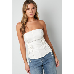 Witte corset top