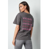 T-Shirt donker grijs met print