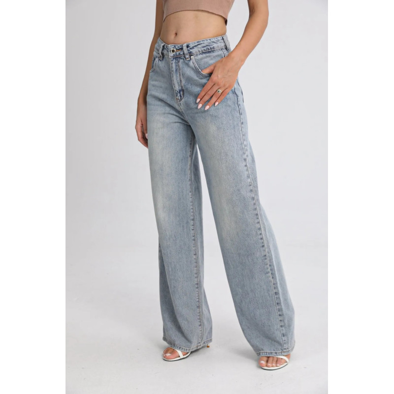 Oversized jeans licht gewassen blauw