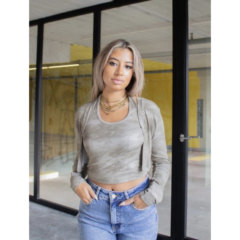 Two piece Daria set olive sage