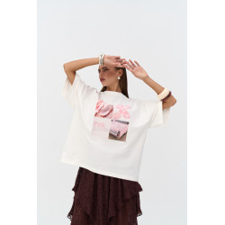 Oversized T-shirt licht roze