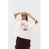 Oversized T-shirt licht roze