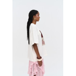 Oversized T-shirt donker rood