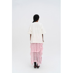 Oversized T-shirt donker rood