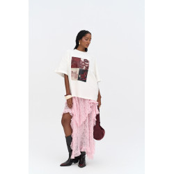 Oversized T-shirt donker rood