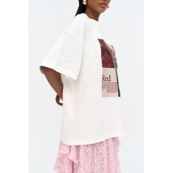 Oversized T-shirt donker rood