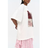 Oversized T-shirt donker rood