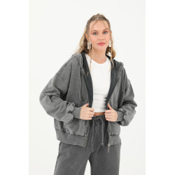 Oversized vest grijs