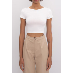 Shirt cropt wit