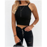 Shirt cropped zwart