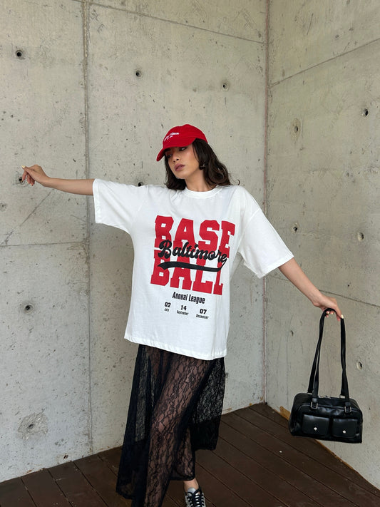 Oversized T-shirt met print