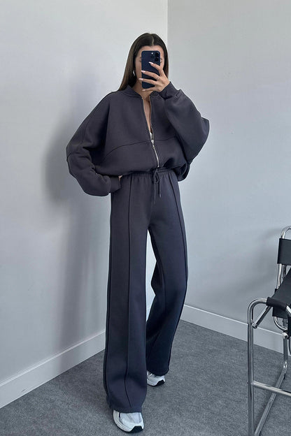 Oversized two piece set anthracite