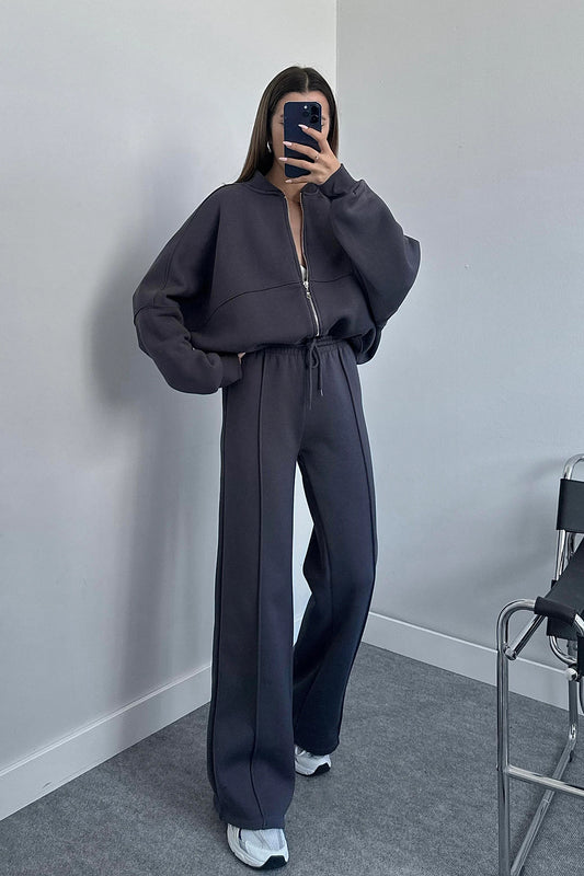 Oversized two piece set anthracite