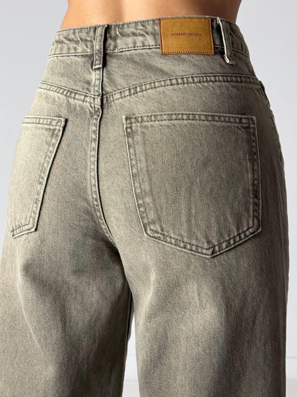 Oversized jeans bruin gewassen
