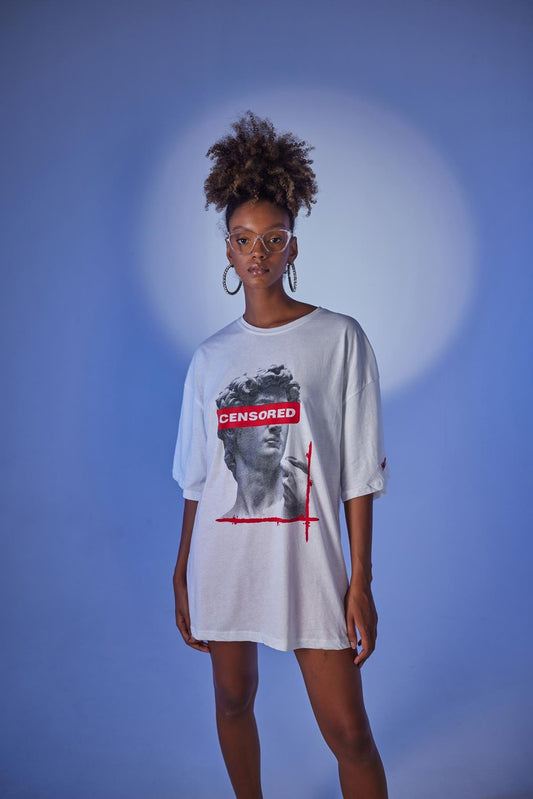 Shirt wit met print