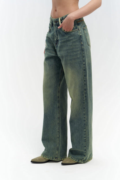 Jeans blair wash groen