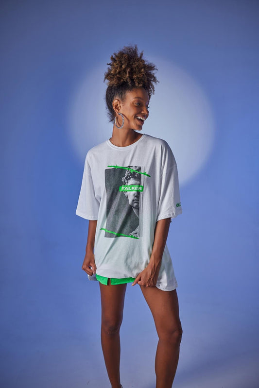 Shirt wit met print