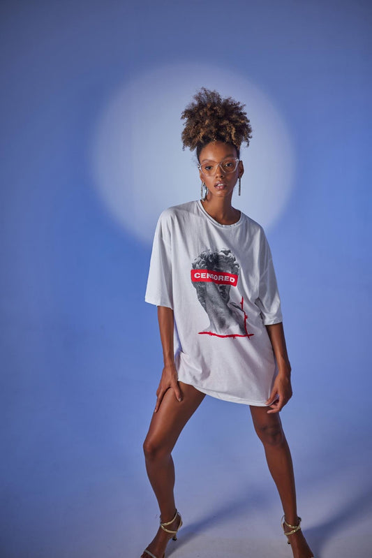 Shirt wit met print