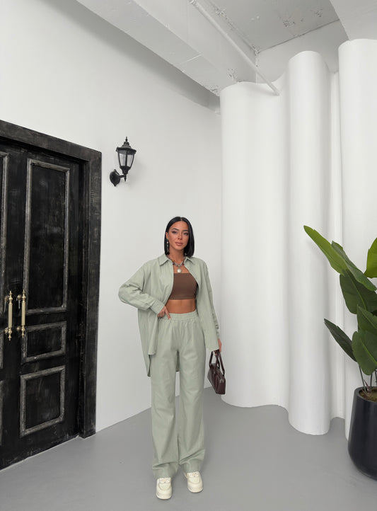 Two piece set licht groen