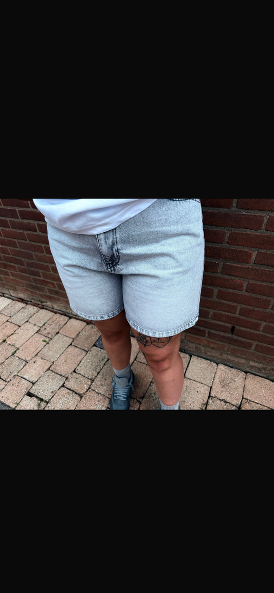 Korte broek denim grijs