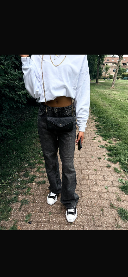 Oversized jeans zwart