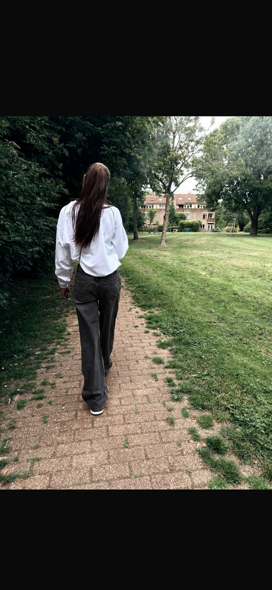 Oversized jeans zwart
