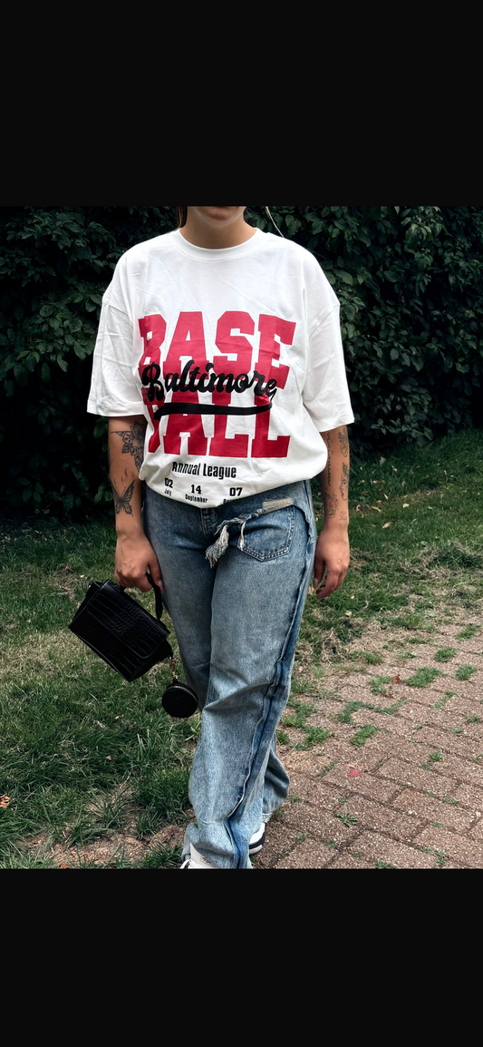 Oversized T-shirt met print